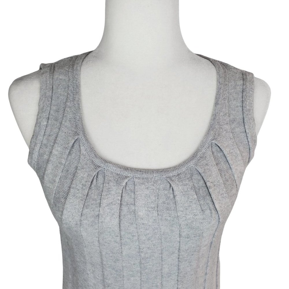 Joseph Allen Inverted Pleated Knit Gray Shell Small - Picture 4 of 10